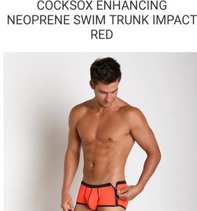ENHANCING NEOPRENE SWIM TRUNK IMPACT RED
